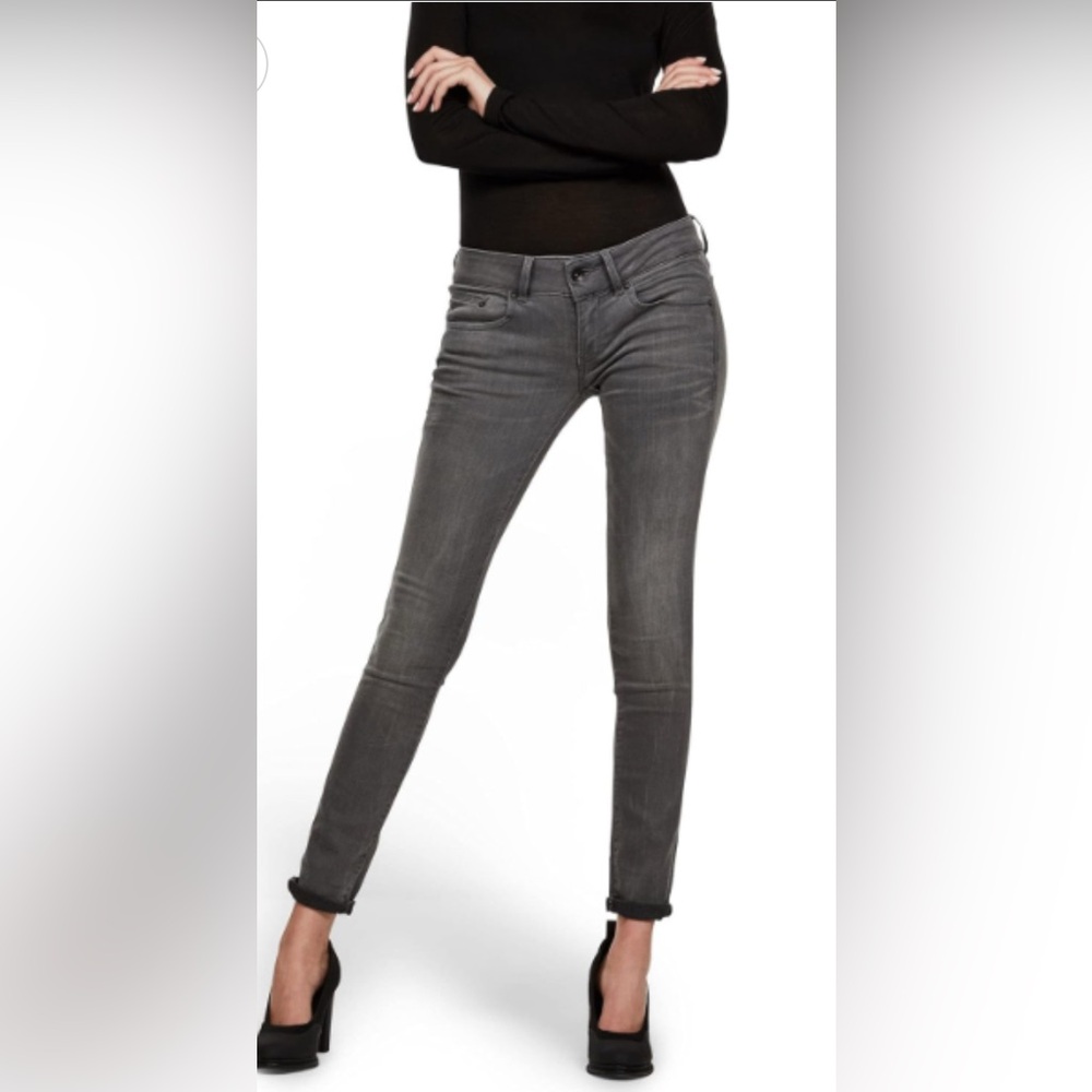 G-Star Women's Skinny Jeans - Charcoal